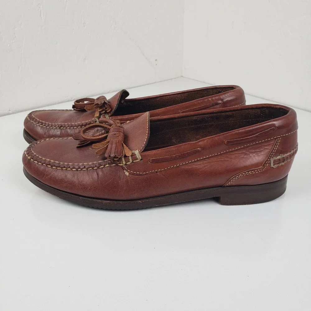 Cole Haan‎ Country Mens 10M Brown Leather Tassel Kiltie Loafers 2909 Brazil